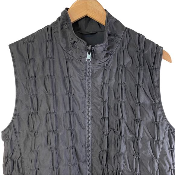 Mycra Pac One Women's Reversible Full Zip Vest Pockets Black Sz 0 Puffer USA - Picture 5 of 10